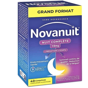 NOVANUIT - Nuit Complète 1.9mg - Libération en 2 temps - 40 comprimés