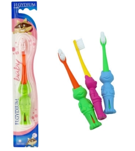 ELGYDIUM BABY Brosse à dents enfant (0-2ans) Couleur : Vert