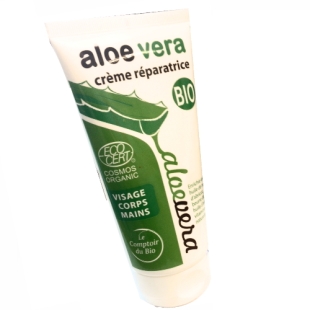 ALOE VERA Crème BIO réparatrice Visage, Corps &amp; Mains (150ml) Le Comptoir du Bio