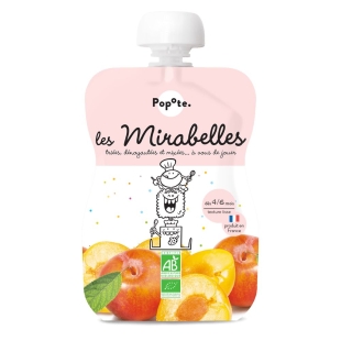 POPOTE - Compote Les Mirabelles 100% Bio Dès 4 mois - Gourde 120g