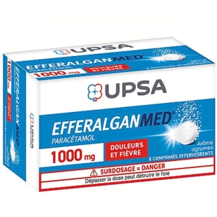 EFFERALGAN - MED Paracétamol  1000 mg Arôme Agrumes - 8 Comprimés Effervescents