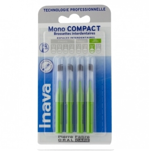 INAVA 4 Brossettes interdentaires Mono Compact 2.2mm ISO6 VERT