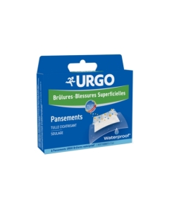 URGO WATERPROOF Brûlures Pansements stériles avec tulle (Pt format x6)