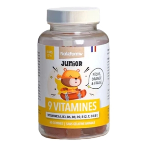 Nat & Form Junior - Oursons 9 Vitamines - 60 gommes