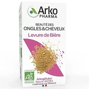 ARKOGELULES Bio - Levure de Bière - Beauté des Ongles et Cheveux  - 45 gélules