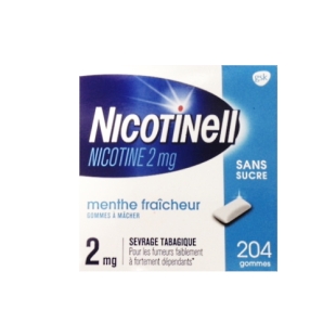 NICOTINELL 2 mg MENTHE FRAICHEUR (204 gommes)