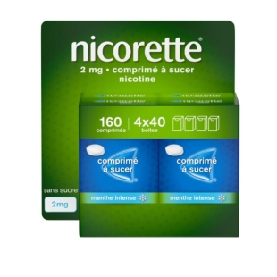 NICORETTE 2mg - MENTHE INTENSE - 160 Comprimés à Sucer