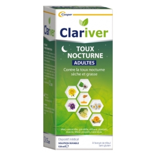 Clariver Sirop Toux Nocturne Adultes 150 ml