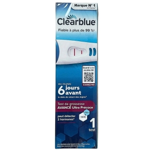 CLEARBLUE - Test de Grossesse Avancé Ultra Précoce - 1 Test