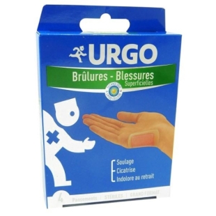 URGO Brûlures : Pansements stériles avec tullegras - Grand format (x4)