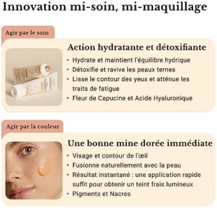 EMBRYOLISSE - Soin Blush de Peau  Gel-Crème Visage Détoxifiant Abricot - 30 ml