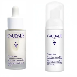CAUDALIE Vinoperfect Coffret Anti-Taches Sérum Éclat et Mousse Micro-Peeling