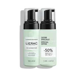 LIERAC - Mousse Nettoyante - de 2x150 ml