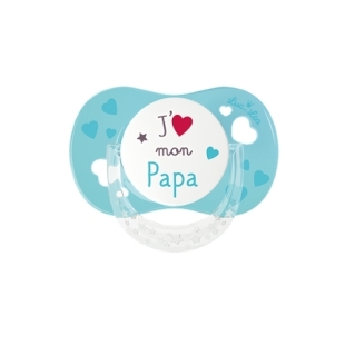 LUC ET LÉA Sucette Anatomique +18 mois J'aime mon Papa