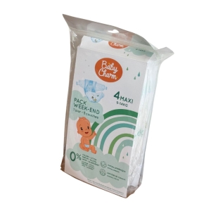 BABYCHARM Couches Pack Week-End Maxi 9-14kg (4) sachet de 5 couches