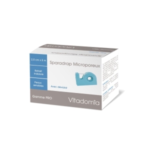 VITADOMIA - Sparadrap microporeux - Avec dévidoir