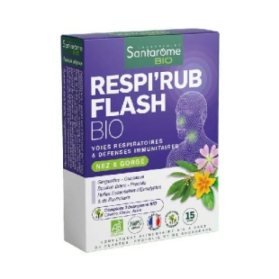 SANTAROME - Respi'Rub Flash BIO Nez & Gorge - 15comprimés