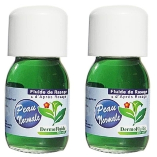 DERMOFLUIDE - Fluide de Rasage & Après Rasage au Menthol - Peau normale 2x30ml