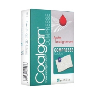 COALGAN Compresses HEMOSTATIQUES 3x5cm (stop saignements)