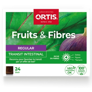 ORTIS FRUITS ET FIBRES Transit intestinal (24 cubes)