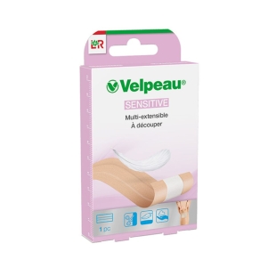 VELPEAU - Sensitive - Pansements bande à découper extensible 1m x 6cm