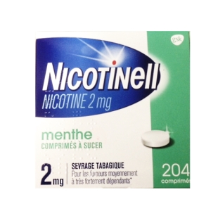 NICOTINELL MENTHE 2 mg (204 comprimés à sucer)