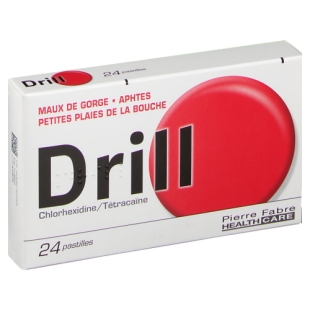 DRILL Pastilles Maux de Gorge & Aphtes (24 pastilles) ROUGE