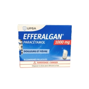 EFFERALGAN - Paracétamol 1000 g  - 8 Comprimés