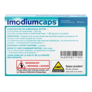 IMODIUM CAPS capsules boite de 12 gélules