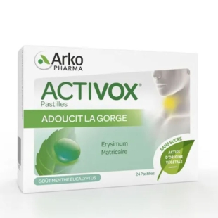 ACTIVOX -  Menthe Eucalyptus Arkopharma - Boite 24 Pastilles à Sucer