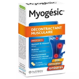 NUTREOV -  Myogésic Décontractant Musculaire - 30 comprimés