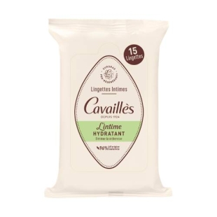 CAVAILLES - Lingettes Intimes Hydratantes -15 Lingettes