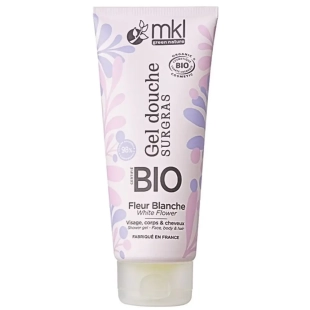 MKL Gel Douche Surgras Bio Fleur Blanche 200 ml pour nettoyer et préserver la douceur de la peau