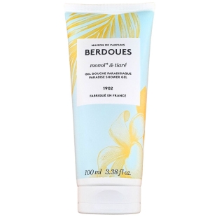 BERDOUES - Gel Douche Paradisiaque Monoï Tiaré Nettoie la peau en douceur - 100 ml