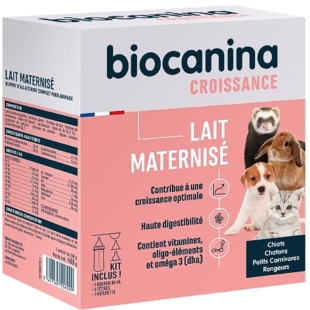 BIOCANINA Croissance Lait Maternisé 400 grammes. Contribue à une croissance optimale des chiots, chatons, petits carnivores et rongeurs.