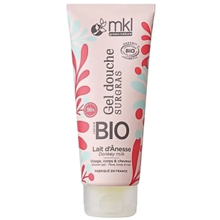 MKL Gel Douche Surgras Bio Lait d'Ânesse 200 ml pour nettoyer la peau en douceur