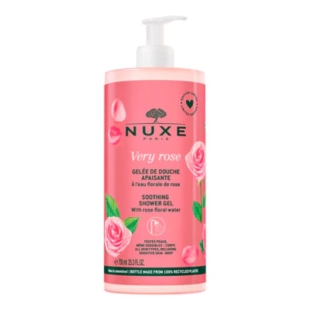 NUXE Very Rose - Gelée de Douche Apaisante - Parfum Eau Florale de Rose (750ml)