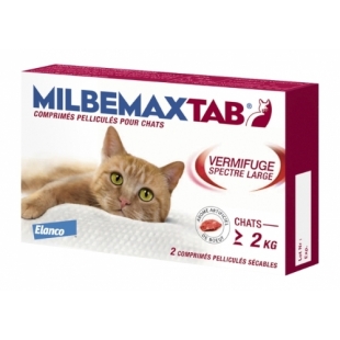 Milbemax Tab Vermifuge chats (2 comprimés)
