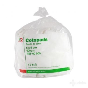 COTOPADS Lohmann et Rausher rectangles de coton 5X5 cm 500 pièces