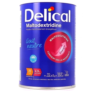 DELICAL - Maltodextridine Poudre d'Enrichissement Energétique Goût Neutre - 350 gr