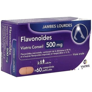 FLAVONOIDES 500 mg - Jambes Lourdes 60 comprimés - Viatris