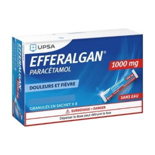 EFFERALGAN Paracétamol 1000mg Granulés 8 sachets