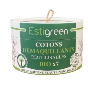 Estigreen - Démaquillants Réutilisables Pack Cotons Bio x7