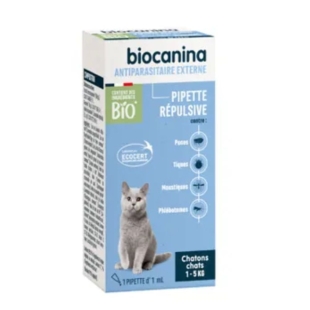BIOCANINA - Pipette Répulsive Chatons et Chat 1-5kg - 1 pipette 1 ml