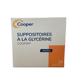 Suppositoires à la Glycérine ADULTES Bte de 25 Cooper