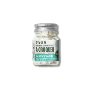 PAOS - Dentifrice BIO - Menthe Glaciale - 100 Comprimés à Croquer