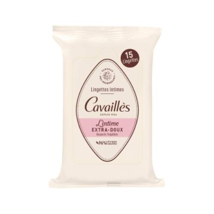 CAVAILLES - Lingettes Intimes Extra-Douce - 15 Lingettes
