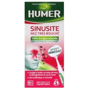 HUMER Sinusite Nez Très Bouché Spray nasal Sinusite Rhume (Spray 15 ml)