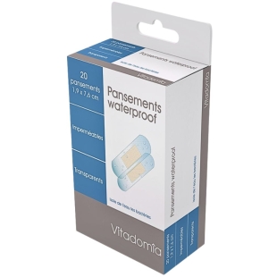 VITADOMIA - Pansements Waterproof 1,9 x 7,6 cm - Boite de 20