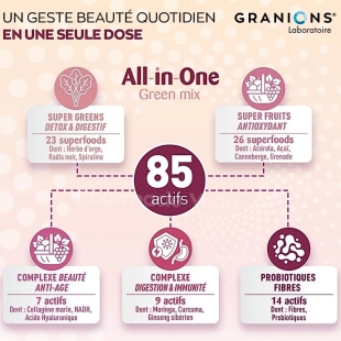 GRANIONS - All-in-One Routine Beauté et Anti-âge - Poudre à diluer 166 gr